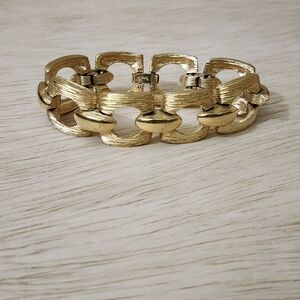 Trifari Gold Textured Bracelet
